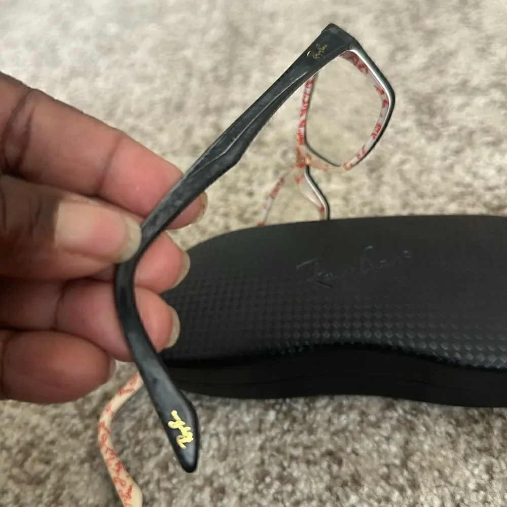 Womens Ray Ban Black w/ Print RB5234 Eyeglass Frames